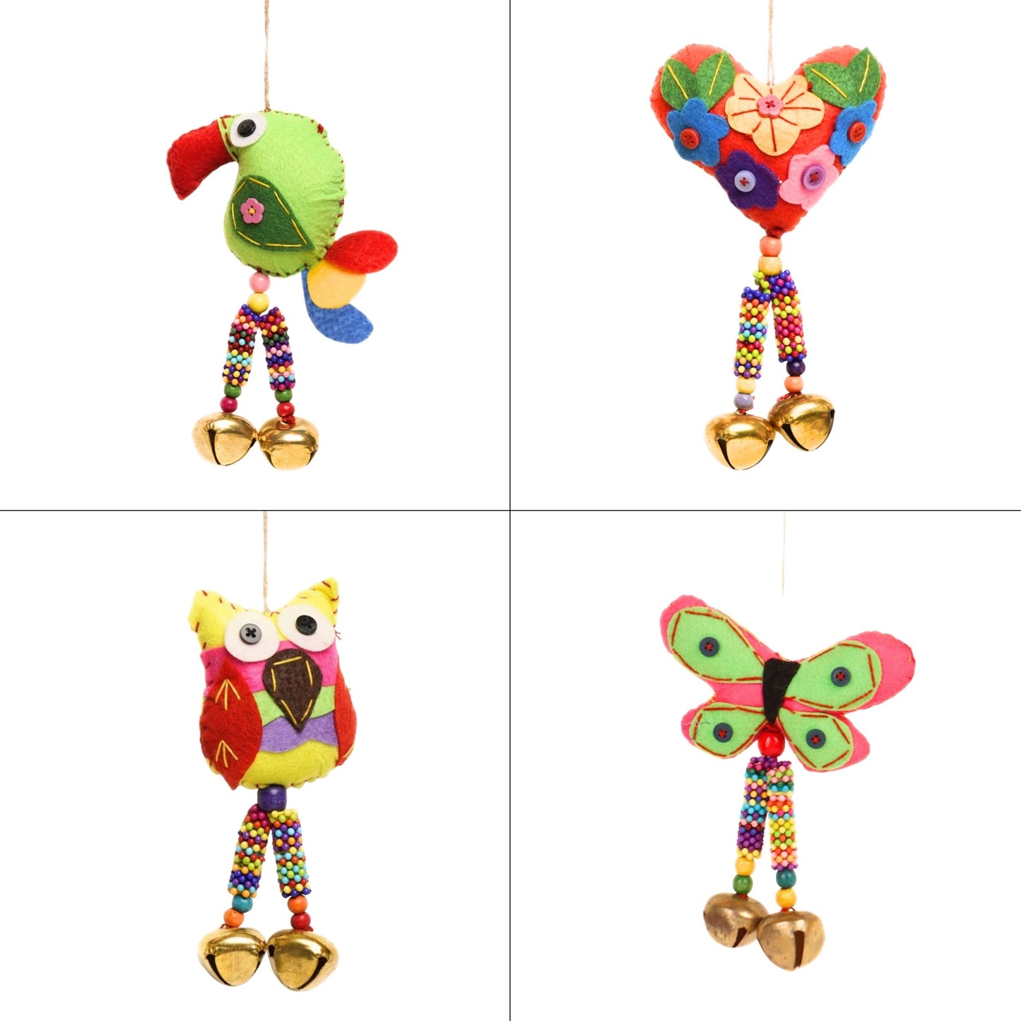 Assorted Felt Chimes - Set of 4