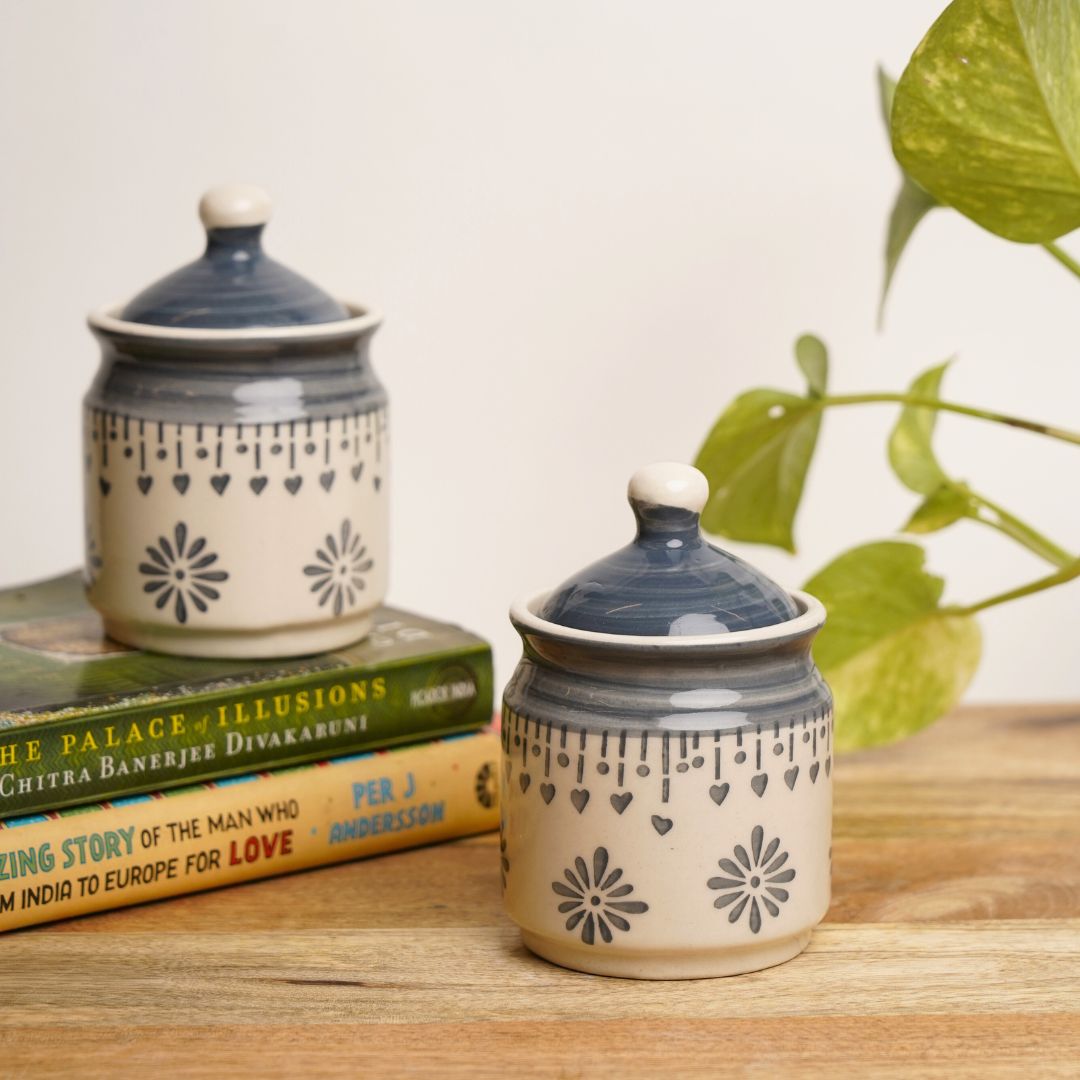 Old School Pickle Jar (Grey) - Set of 2