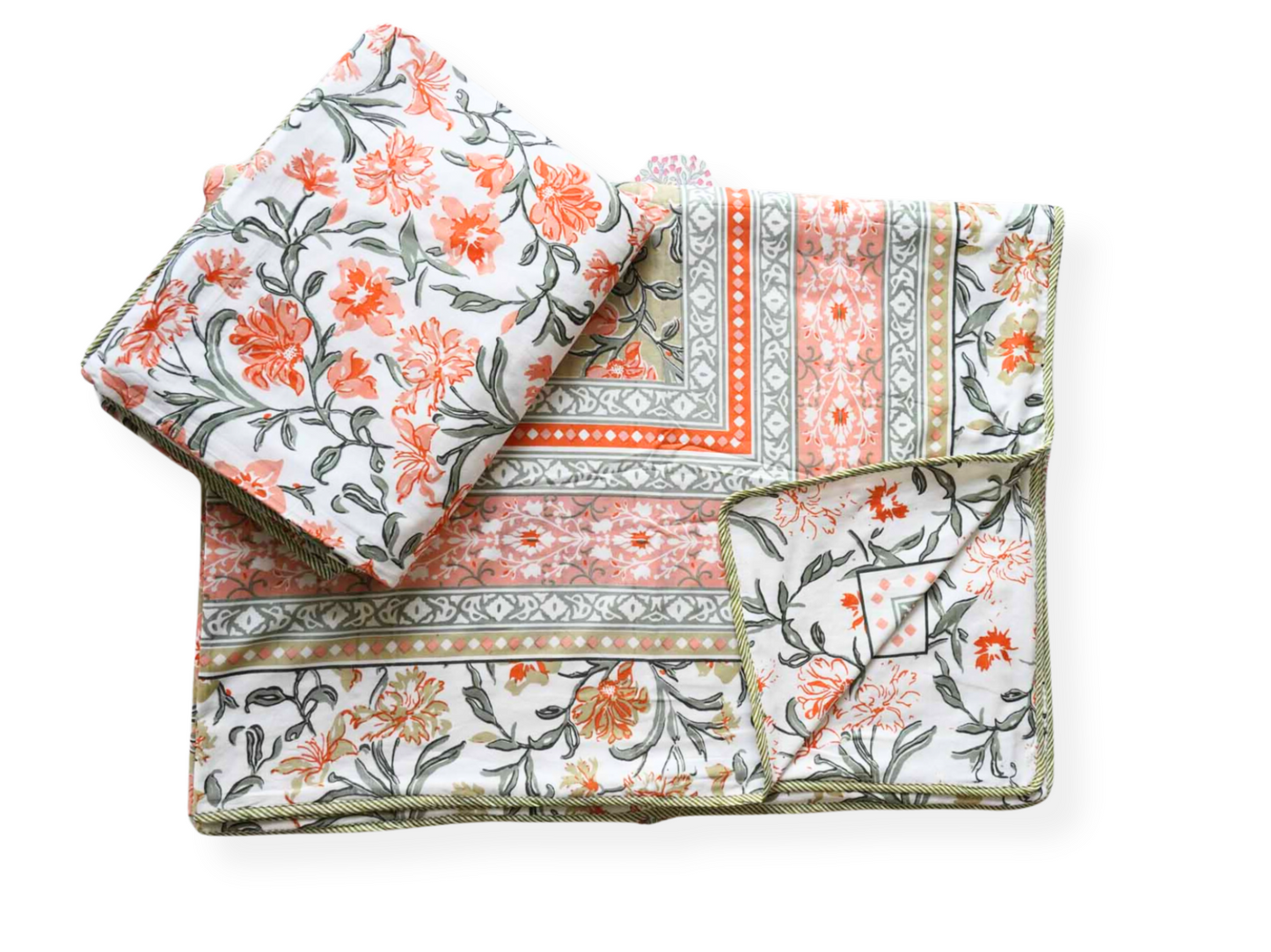 Pair of Single Bed Reversible Mul Dohar - Piku