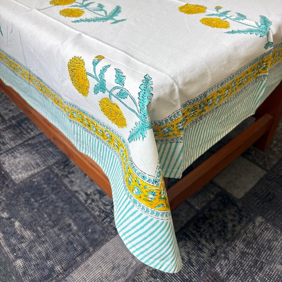 Genda - Hand Block Printed Center Table Cover