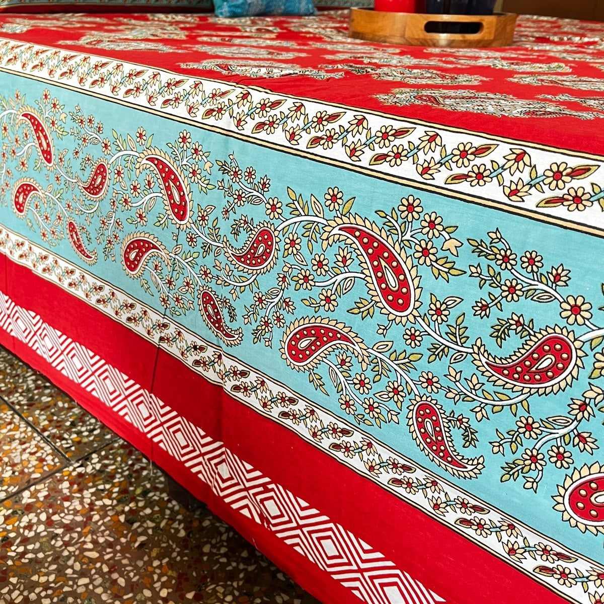 Red Booti - (120 x 120 Inches)