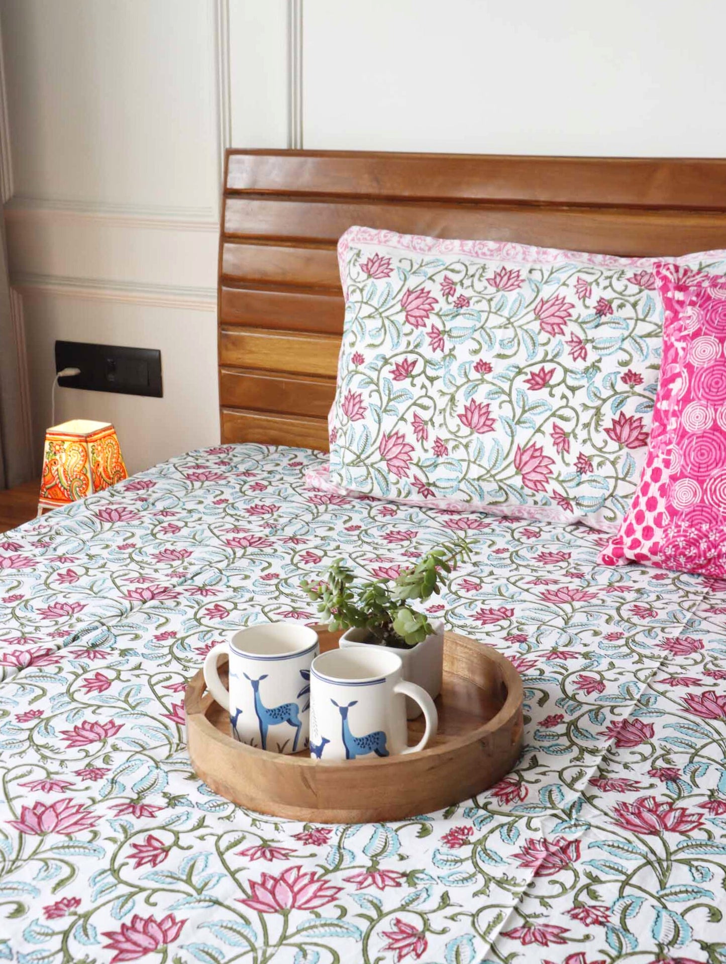 Pakeezah - Hand block Bedsheet (108x108 Inches and 100x108)