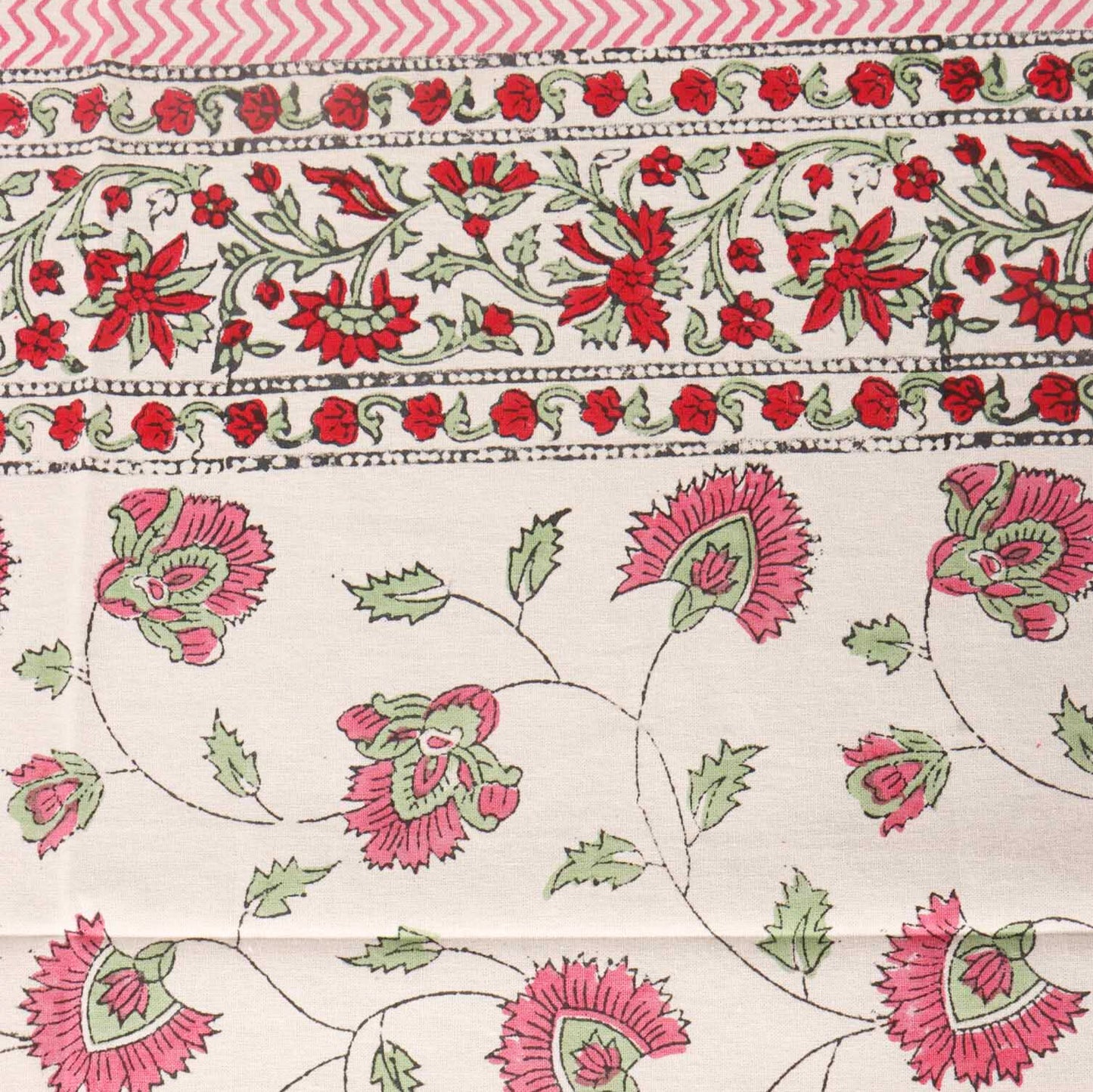 Mallika Mist Hand Block Printed Center Table Cover