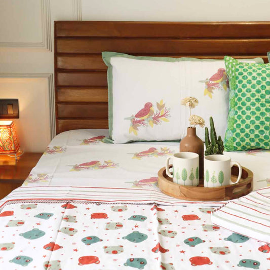 Pair Of Single Bed Dohar - Bear