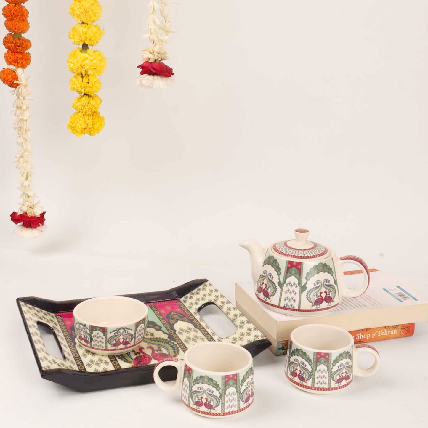 Sukoon Tea Set Peacock - Set of 5