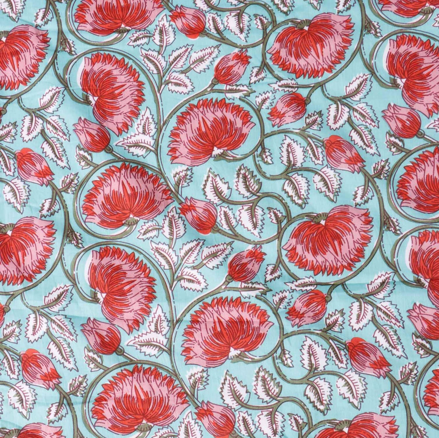 Double Bed Reversible Mul Dohar – Begum Green