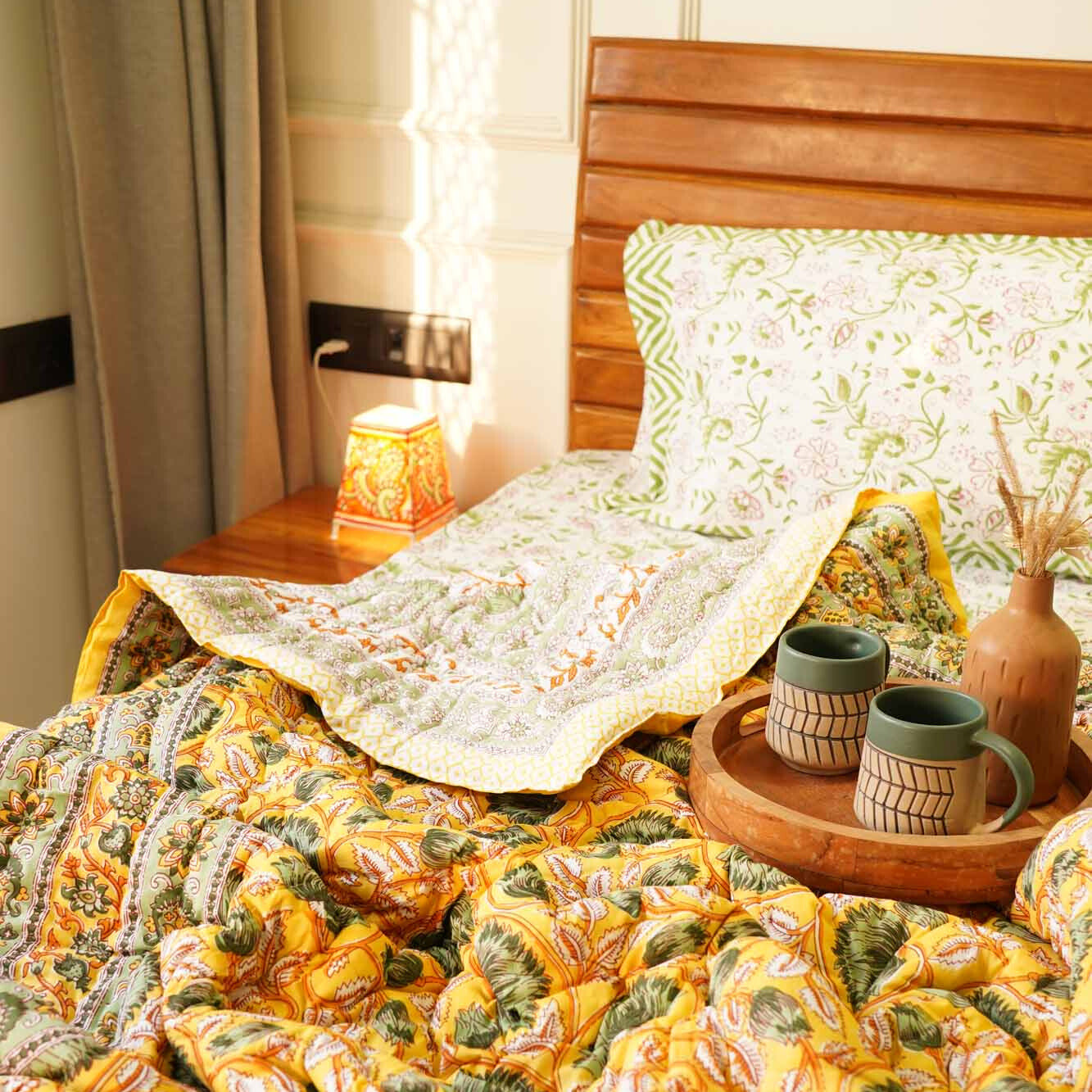 Begum Yellow - Razai I Comforter