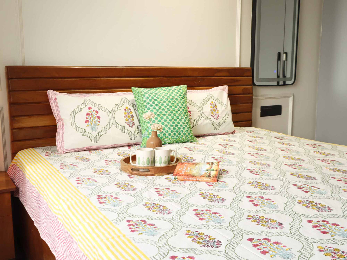 Sanwariya - Hand Block Printed Bedsheet (100 x108)