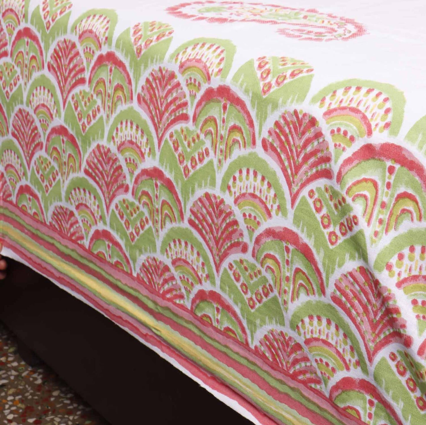 Ruhaani Pink - Flat I Fitted Bedsheet (108x108 Inches)