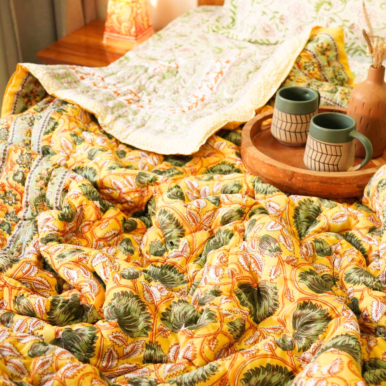 Begum Yellow - Razai I Comforter