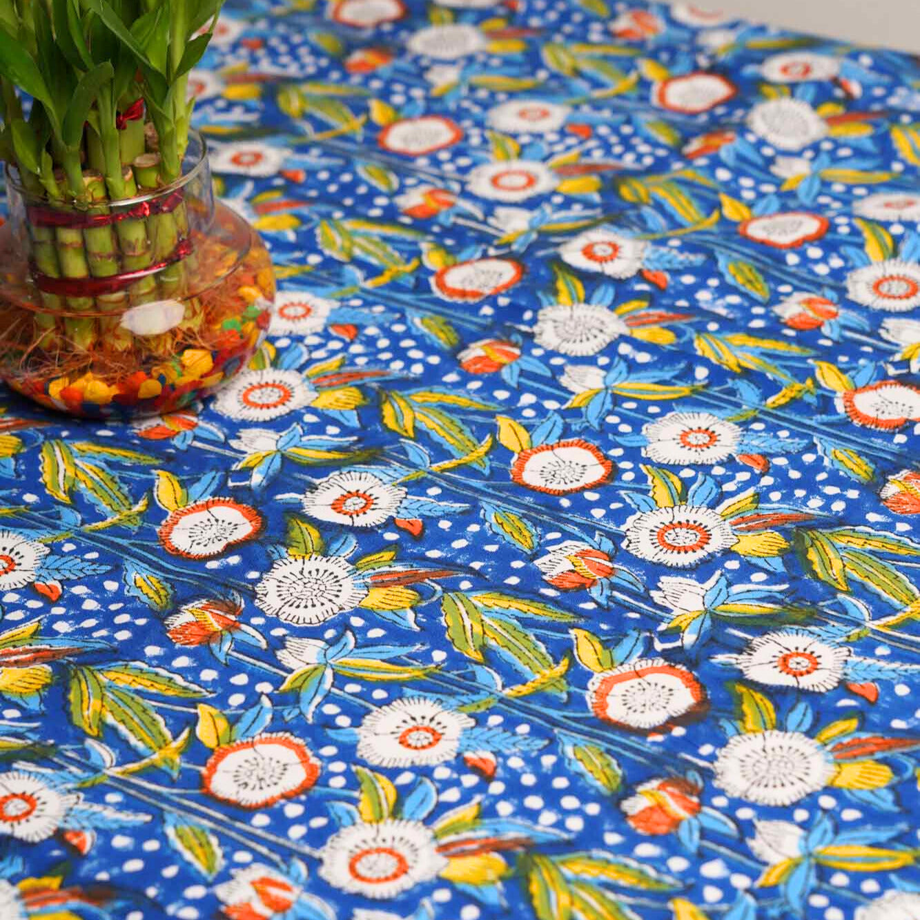 Starry Nights - Hand Block Six seater Dining table cover