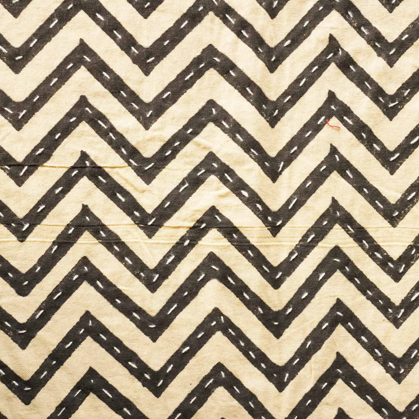 Chevron - Handblock Kantha Stitch Bedcover
