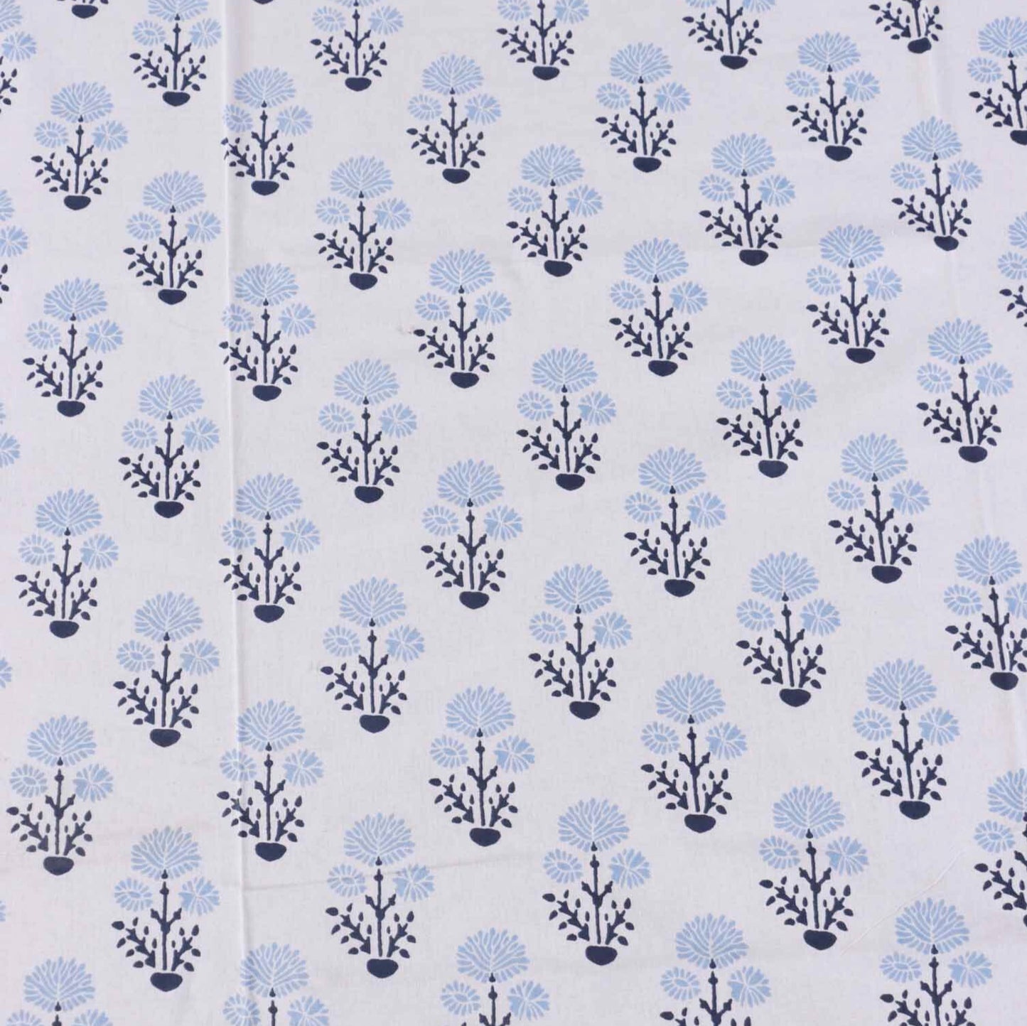 Kamalika Blue - Single Bed Bedsheet (60x90 Inches)