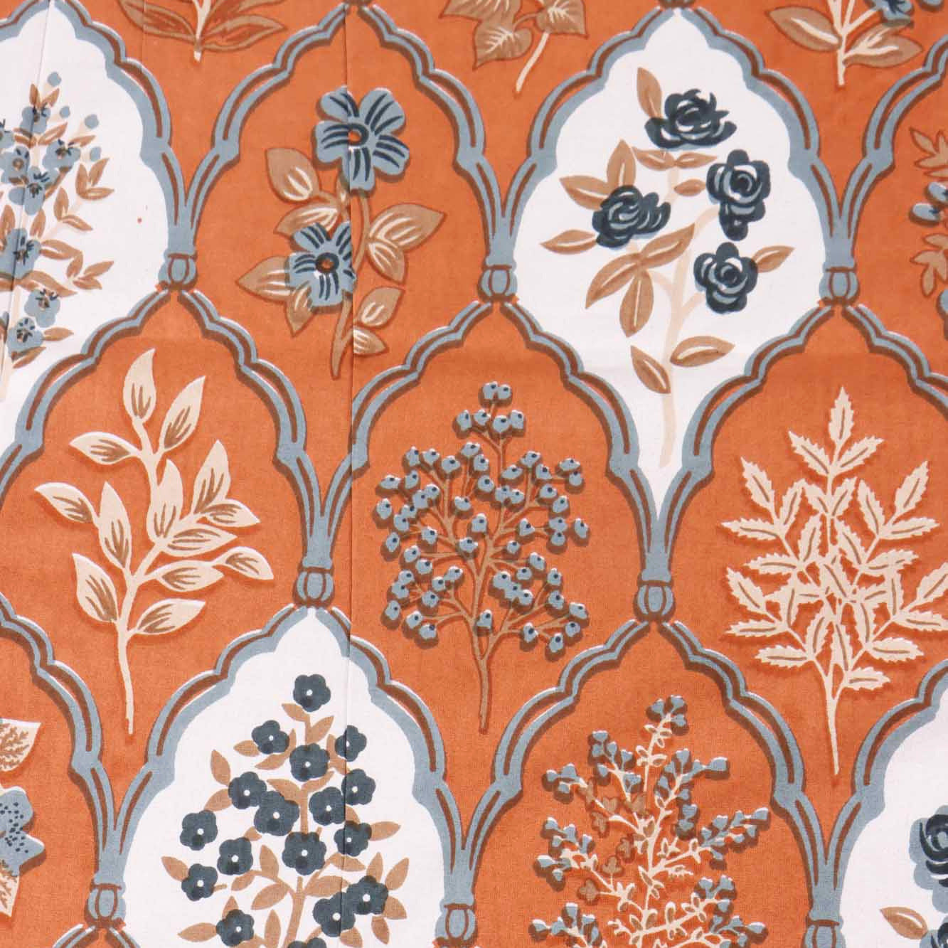 Rangrez Orange – Flat I Fitted Bedsheet (90x108 Inches)