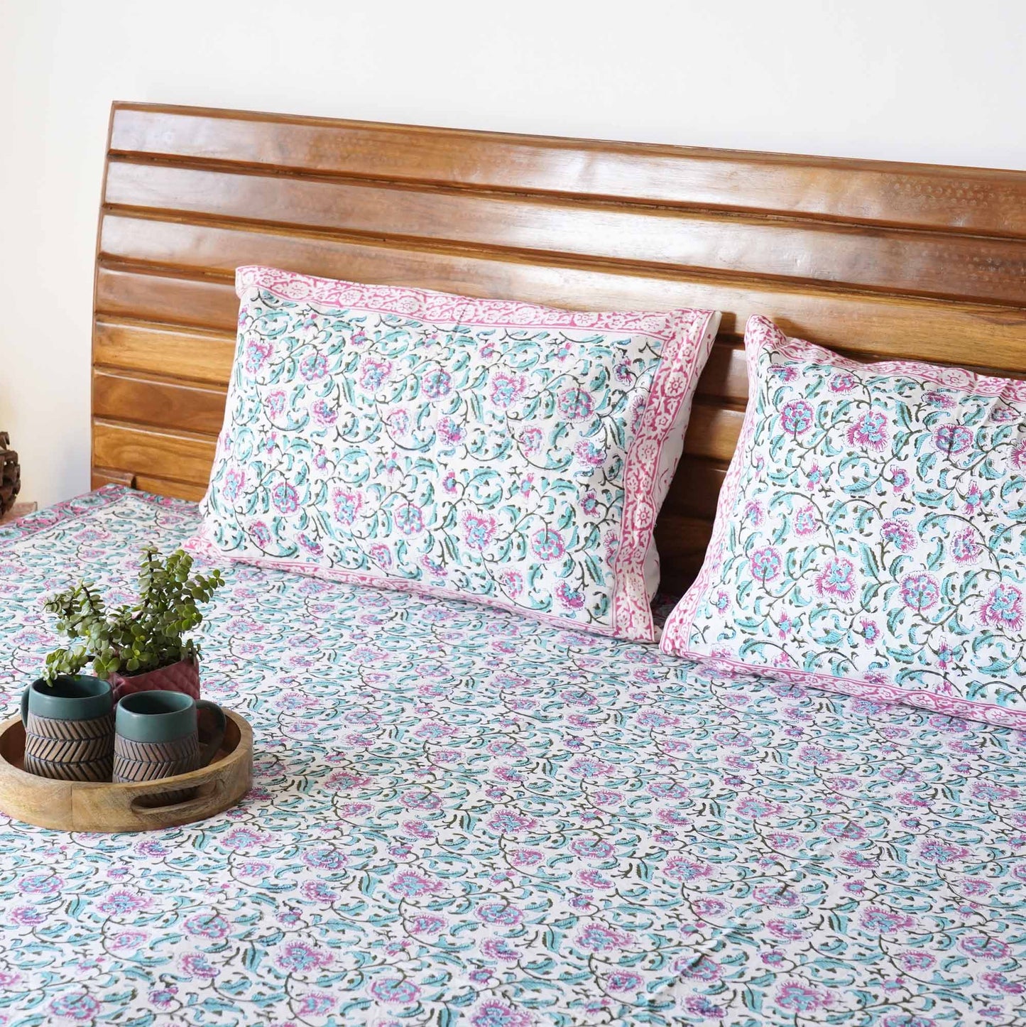 Kadambari – Hand Block Print Bedsheet (100x108 Inches)