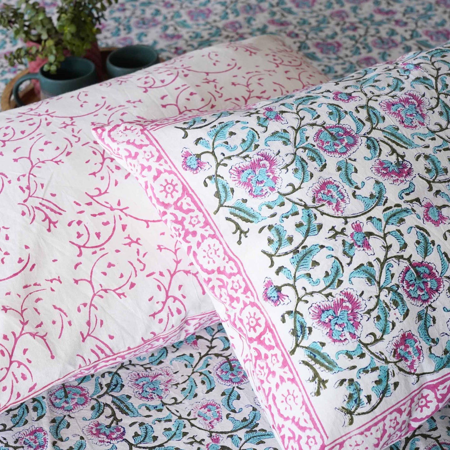 Kadambari – Hand Block Print Bedsheet (100x108 Inches)