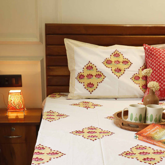 Choice of India - Hand block Bedsheet (108x108 Inches)