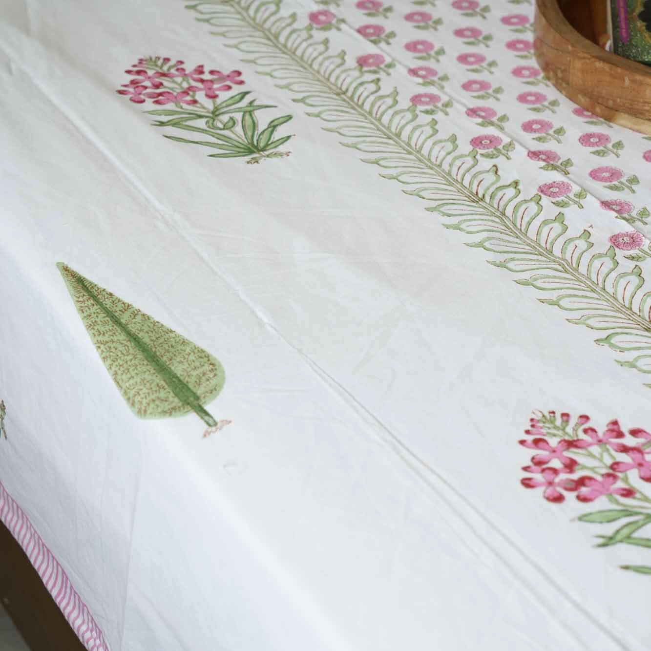 Asmi - Handblock Bedsheet (90x108 Inches)