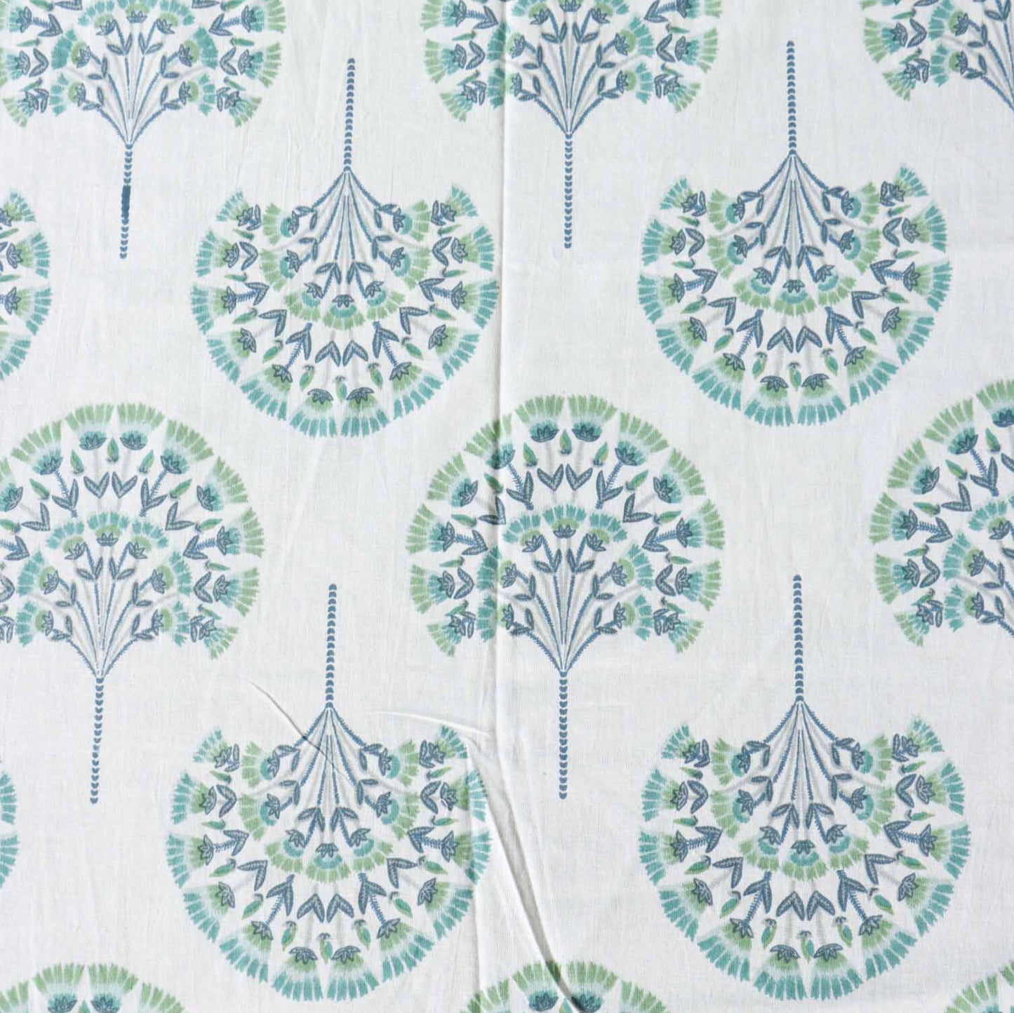 Peacock Green - Flat I Fitted Bedsheet (108x108 Inches)