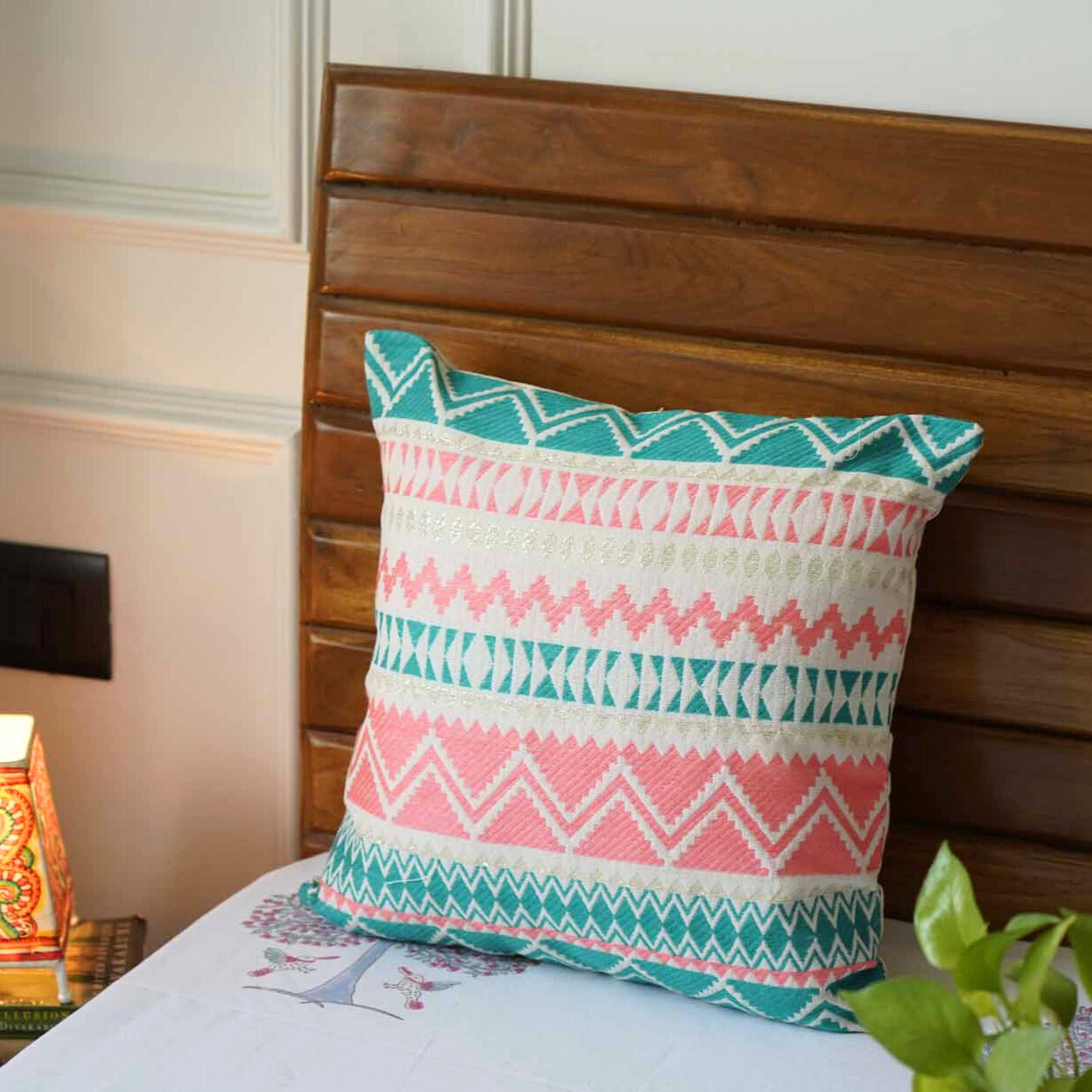 Rainbow Rapsody Jacquard Cushion Cover
