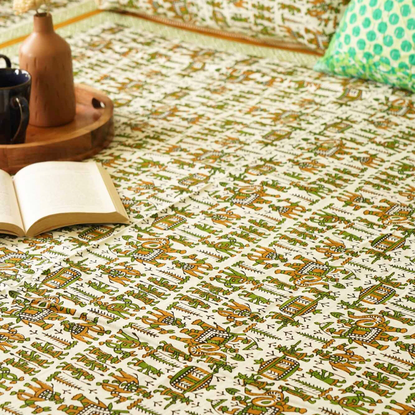 Jaipur OG - Mustard – Flat I Fitted Bedsheet (90x108 Inches)