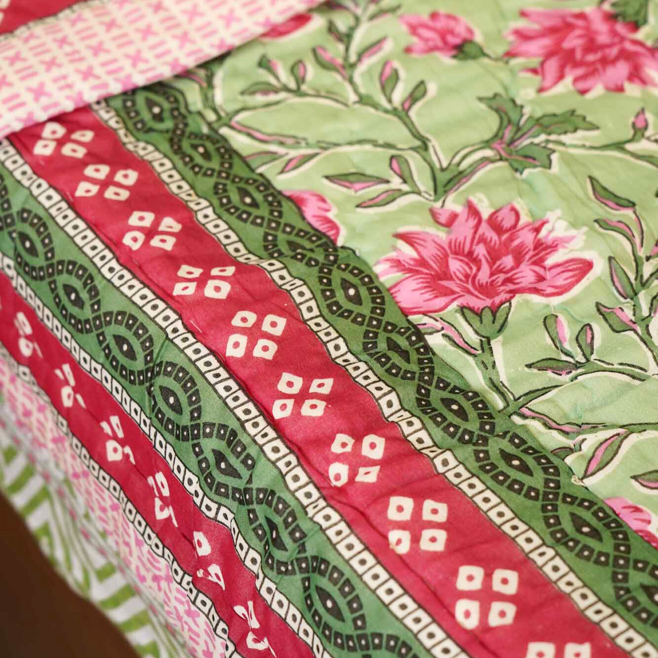 Baagh Green - Razai I Comforter