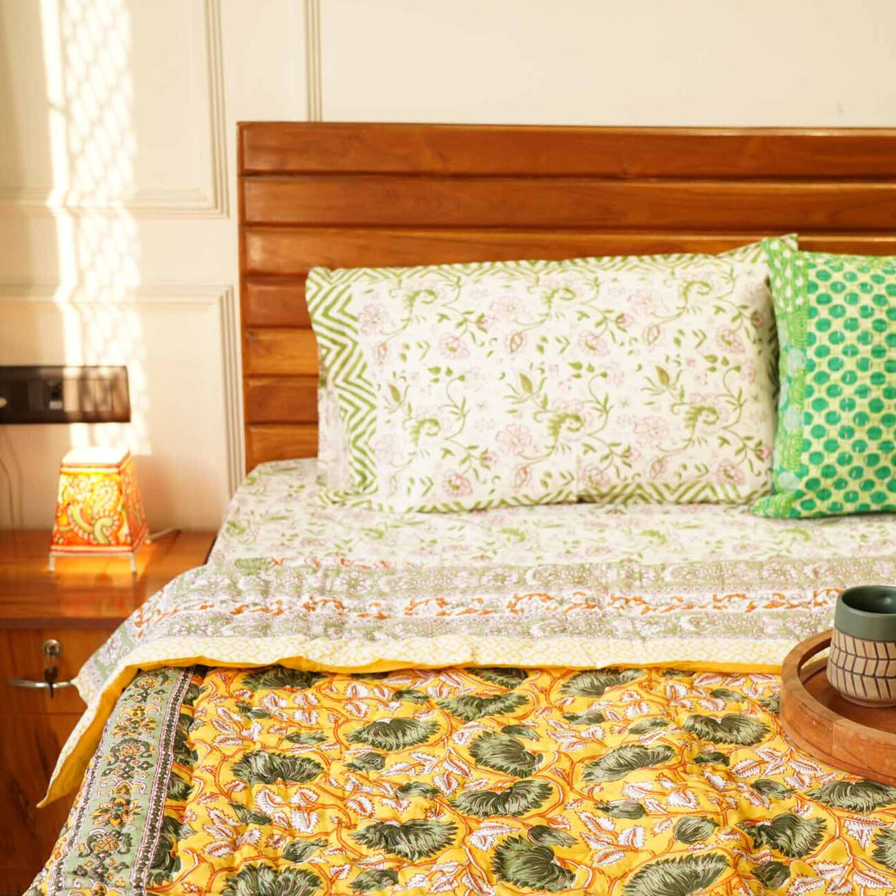 Begum Yellow - Razai I Comforter