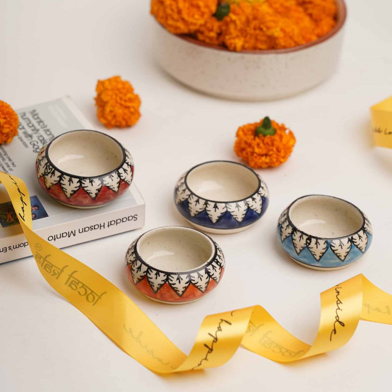 Assorted Hand painted Tealights I Candle Holders