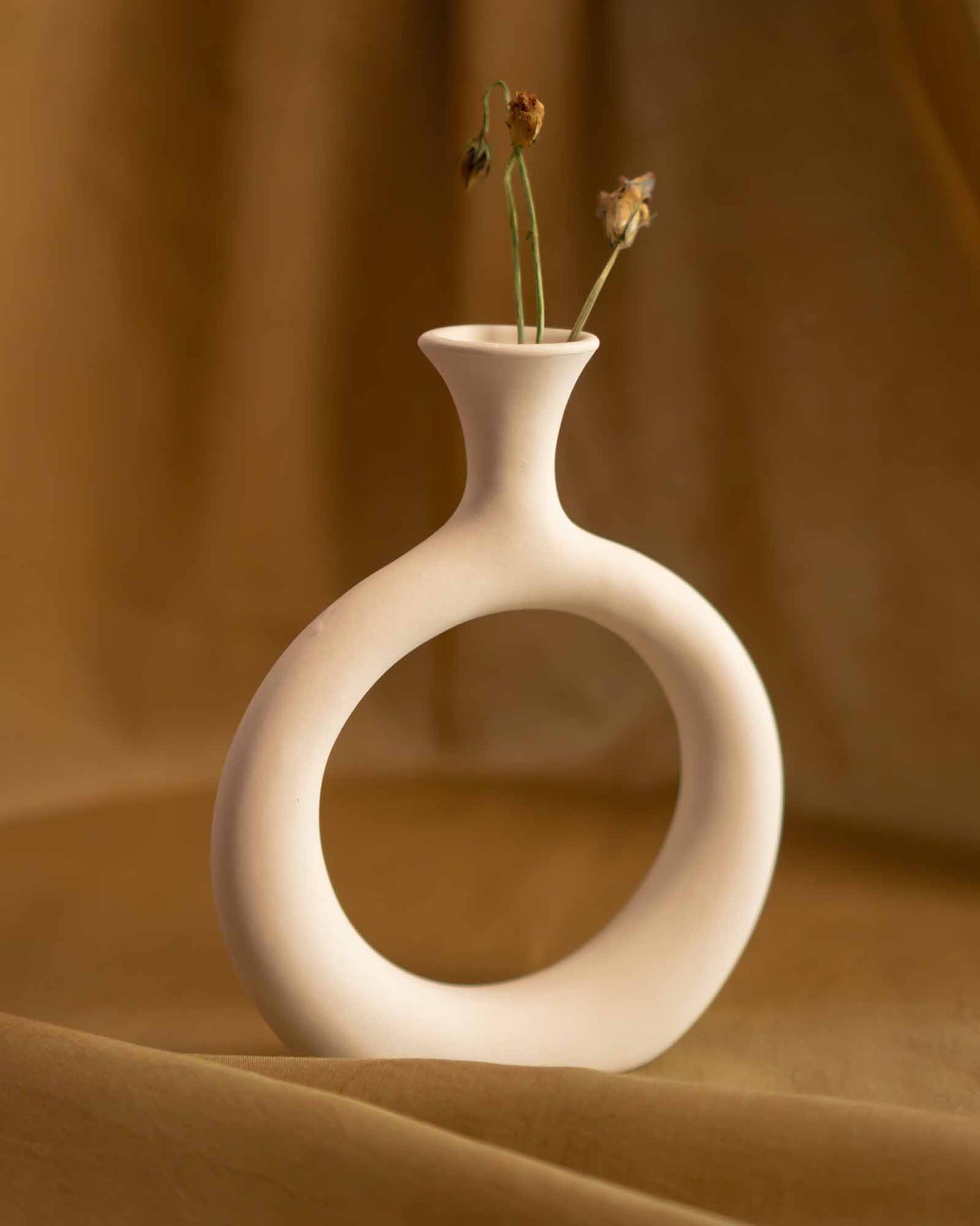 Premium Matte Minimal Little Donut Vases - Set of 3