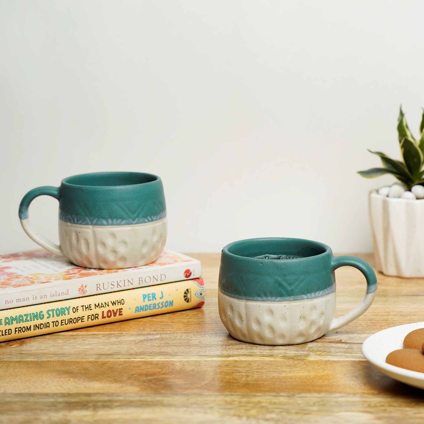 Earthy Matte Stout Hot Chocolate Mug - Teal