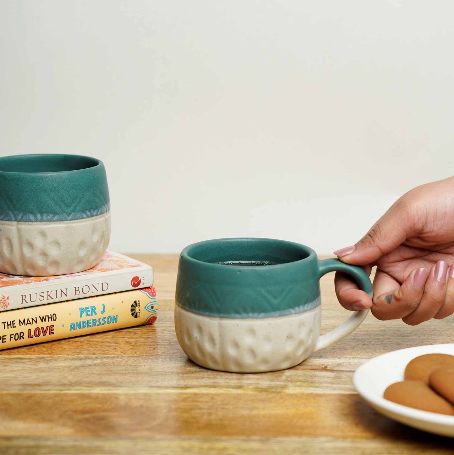 Earthy Matte Stout Hot Chocolate Mug - Teal