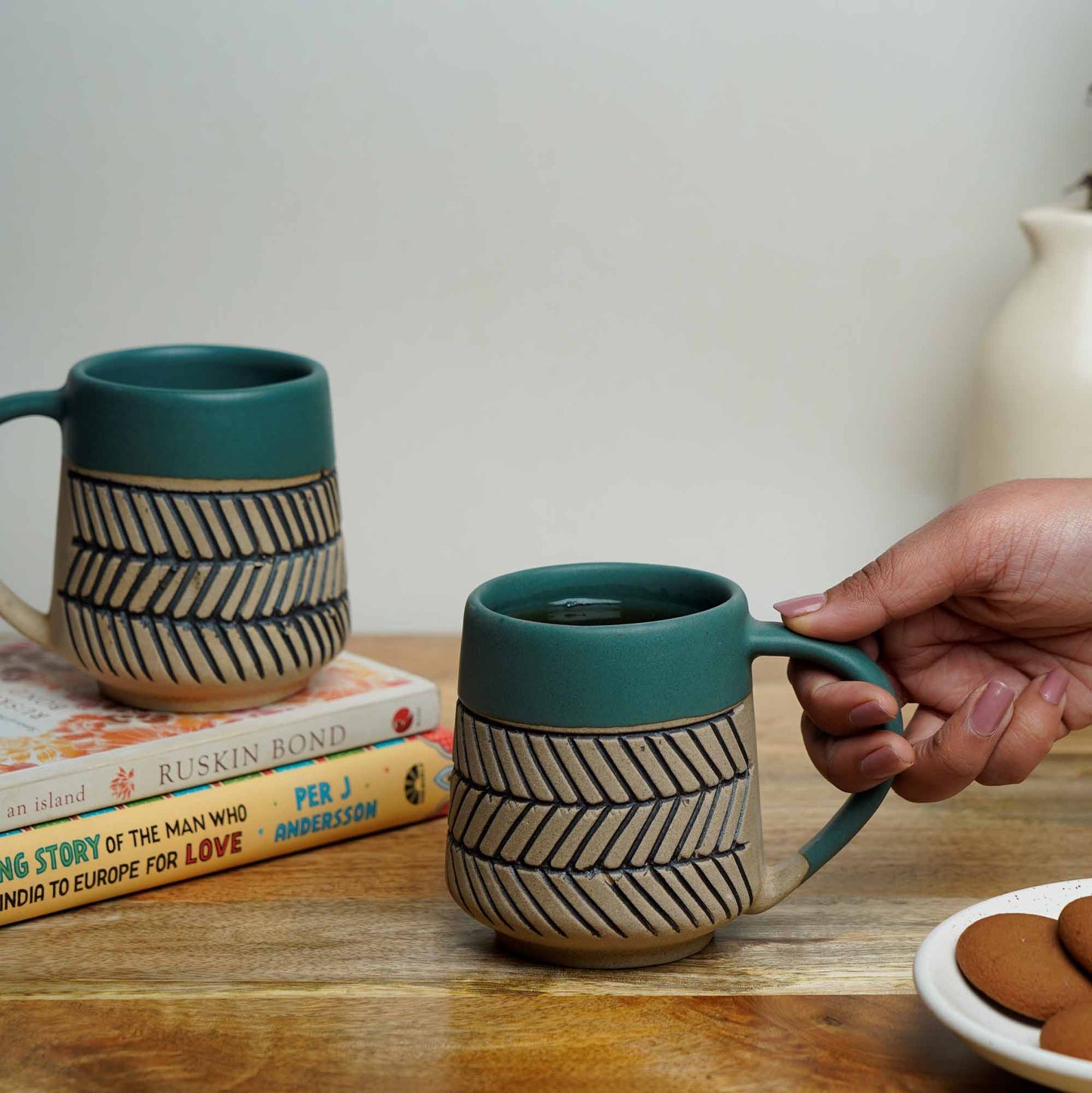 Earthy Matte Chevron Mug