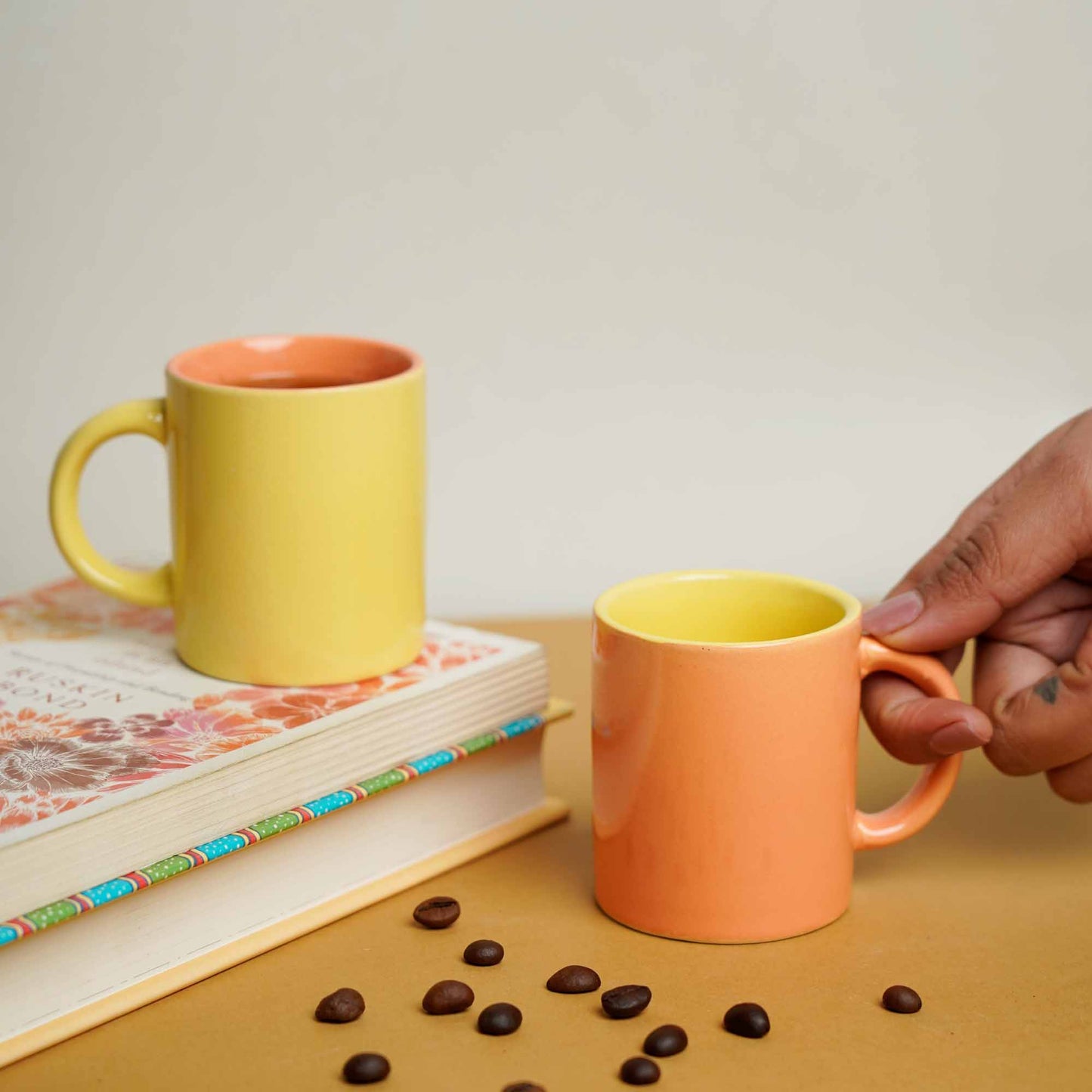 Gingerbread Espresso I Small Tea Cups - Yellow Orange