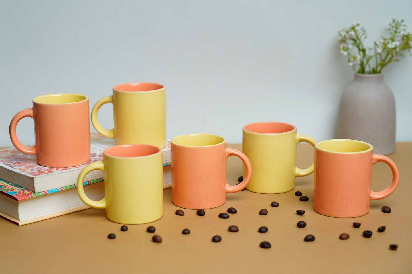Gingerbread Espresso I Small Tea Cups - Yellow Orange