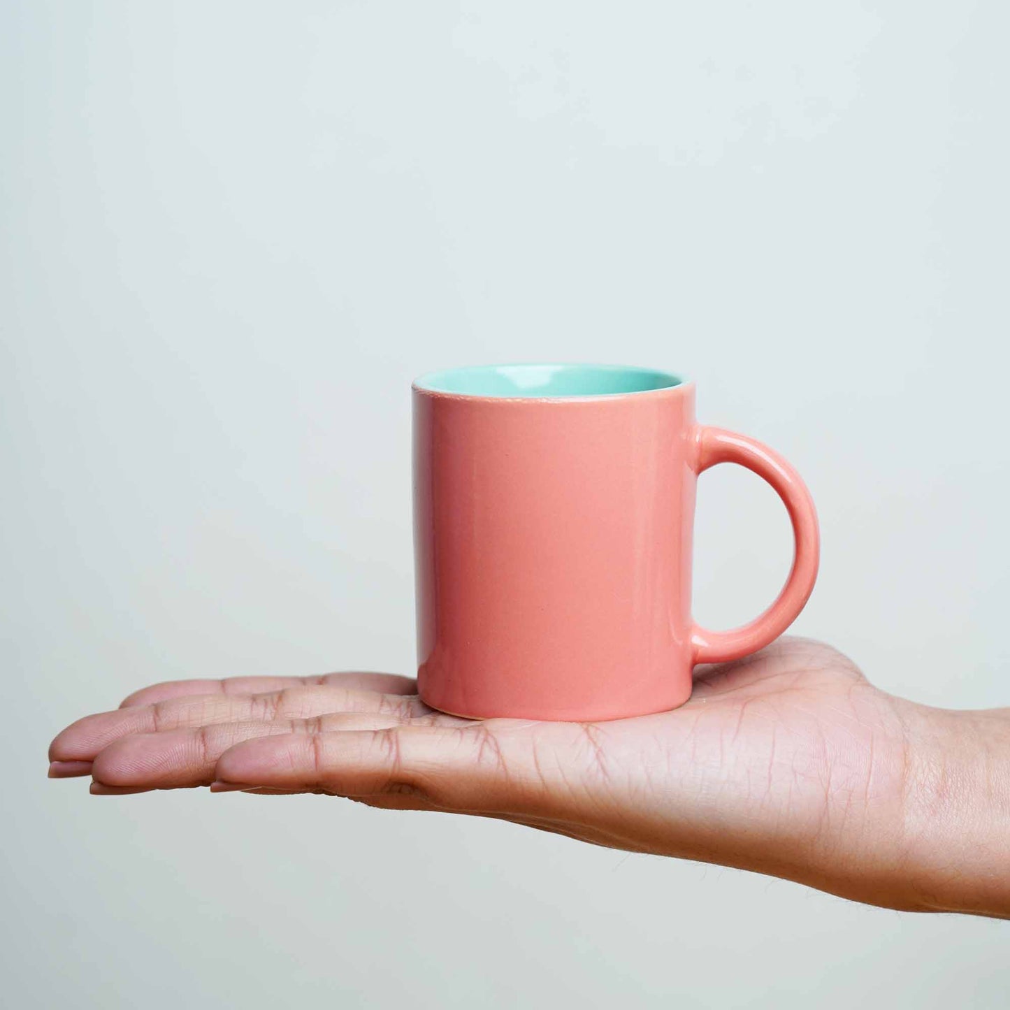 Gingerbread Espresso I Small Tea Cups - Green Pink