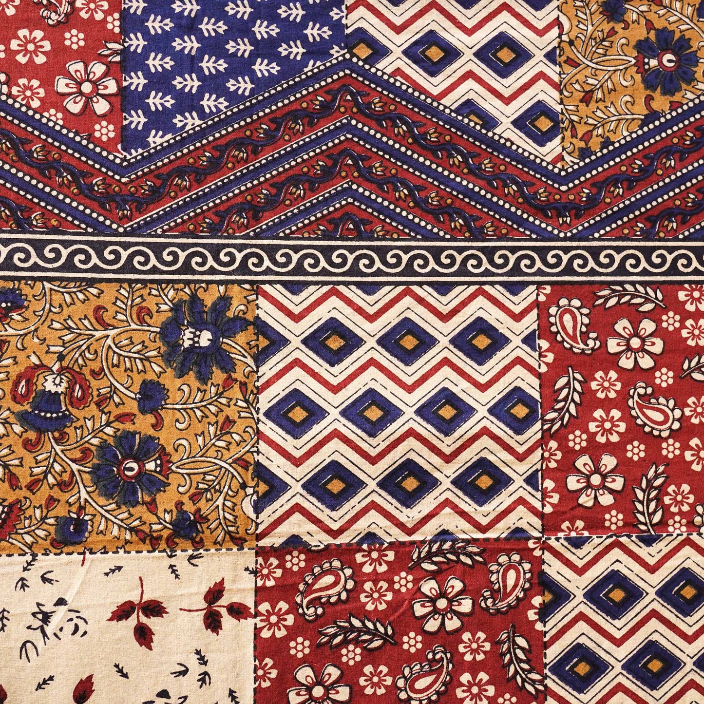 Kalamkari – Patchwork - Flat/Fitted Bedsheet (90x108 Inches)