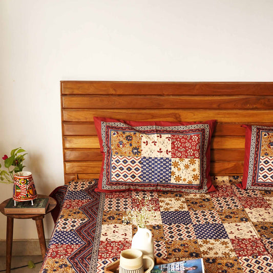 Kalamkari – Patchwork - Flat/Fitted Bedsheet (90x108 Inches)