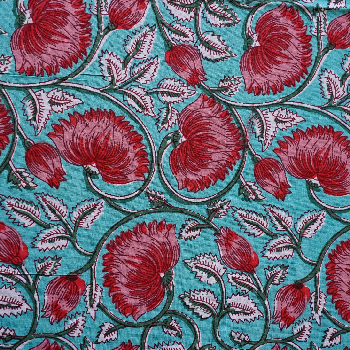 Begum – Green - Flat I Fitted Bedsheet (90x108 Inches)