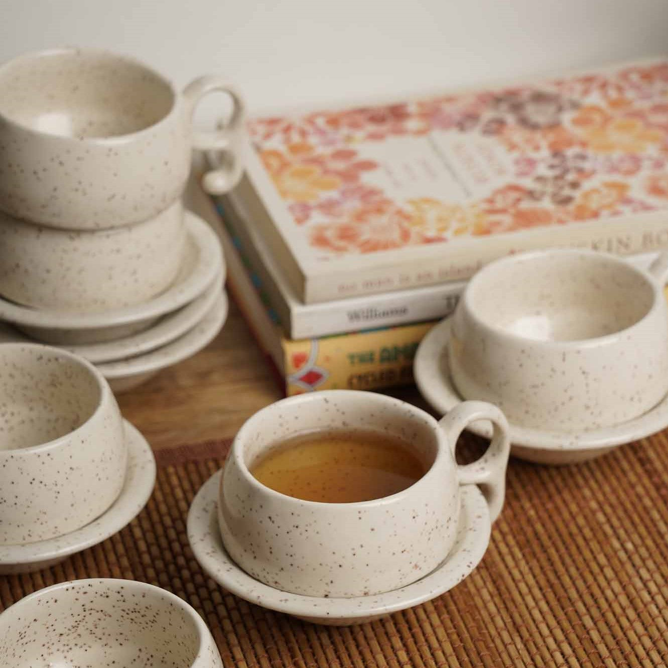 Cookie Crumble - Tea Set - Set of 6 Cups and 6 Saucers
