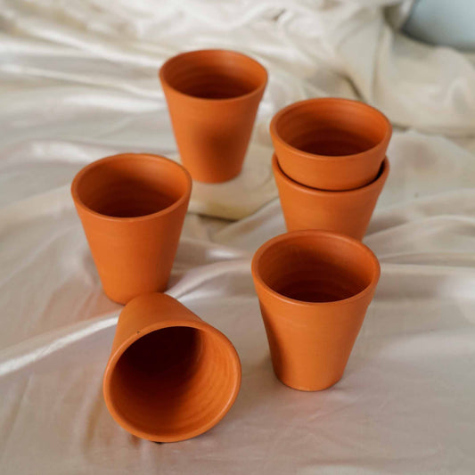 Terracotta Glasses I Kullhads - Set of 6