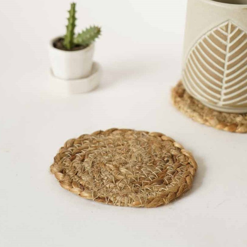 Jute Natural Coasters - Set of 2