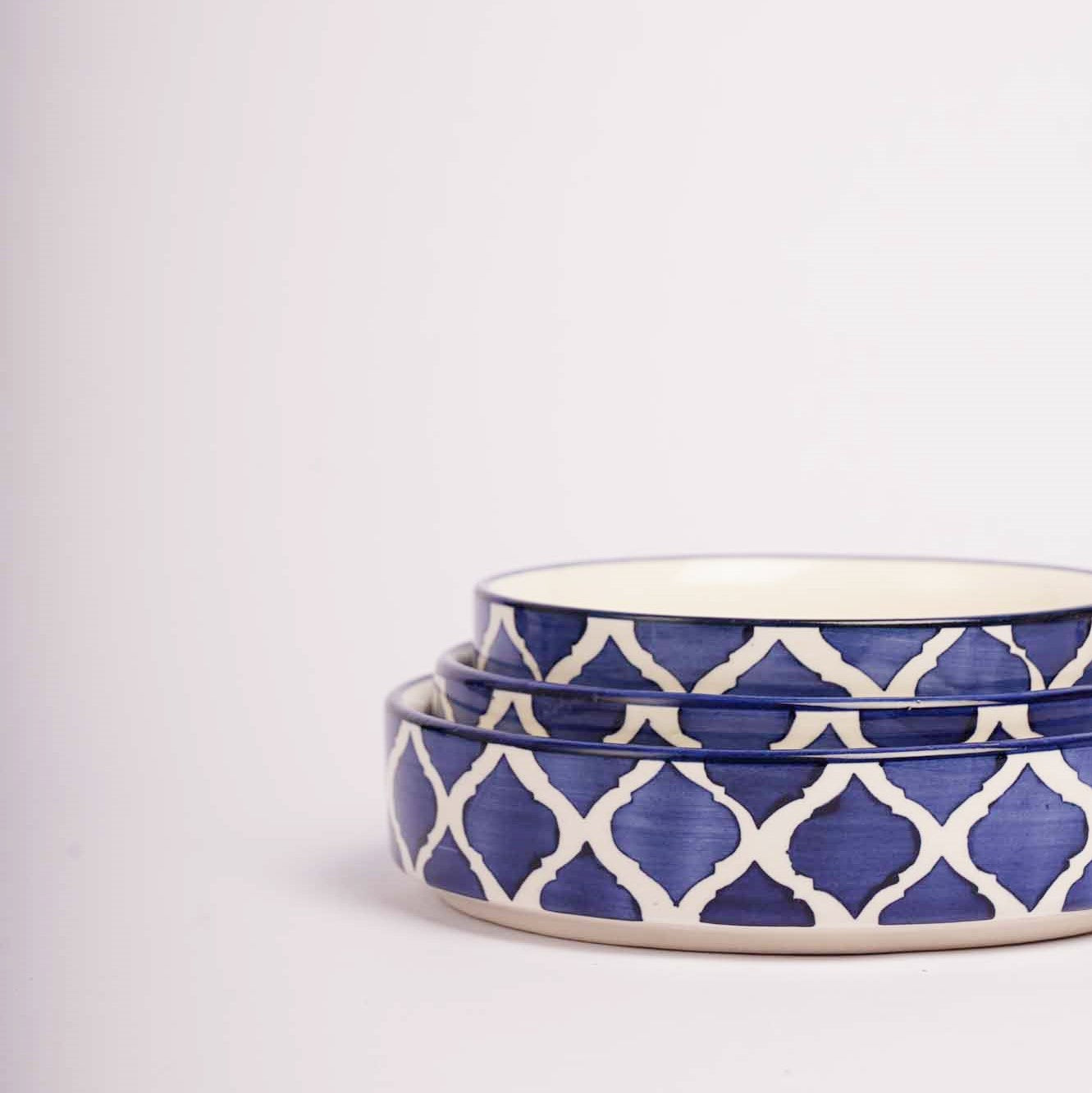 Blue Moroccan Salad I Baking Trays – Set of 3