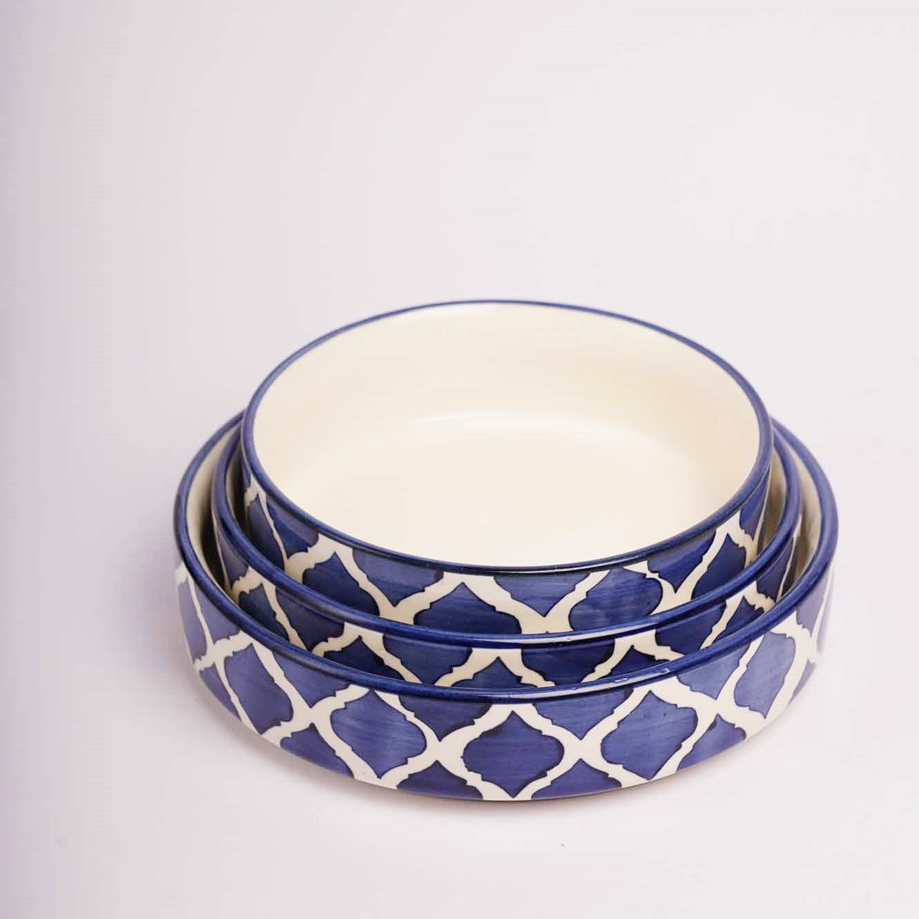 Blue Moroccan Salad I Baking Trays – Set of 3