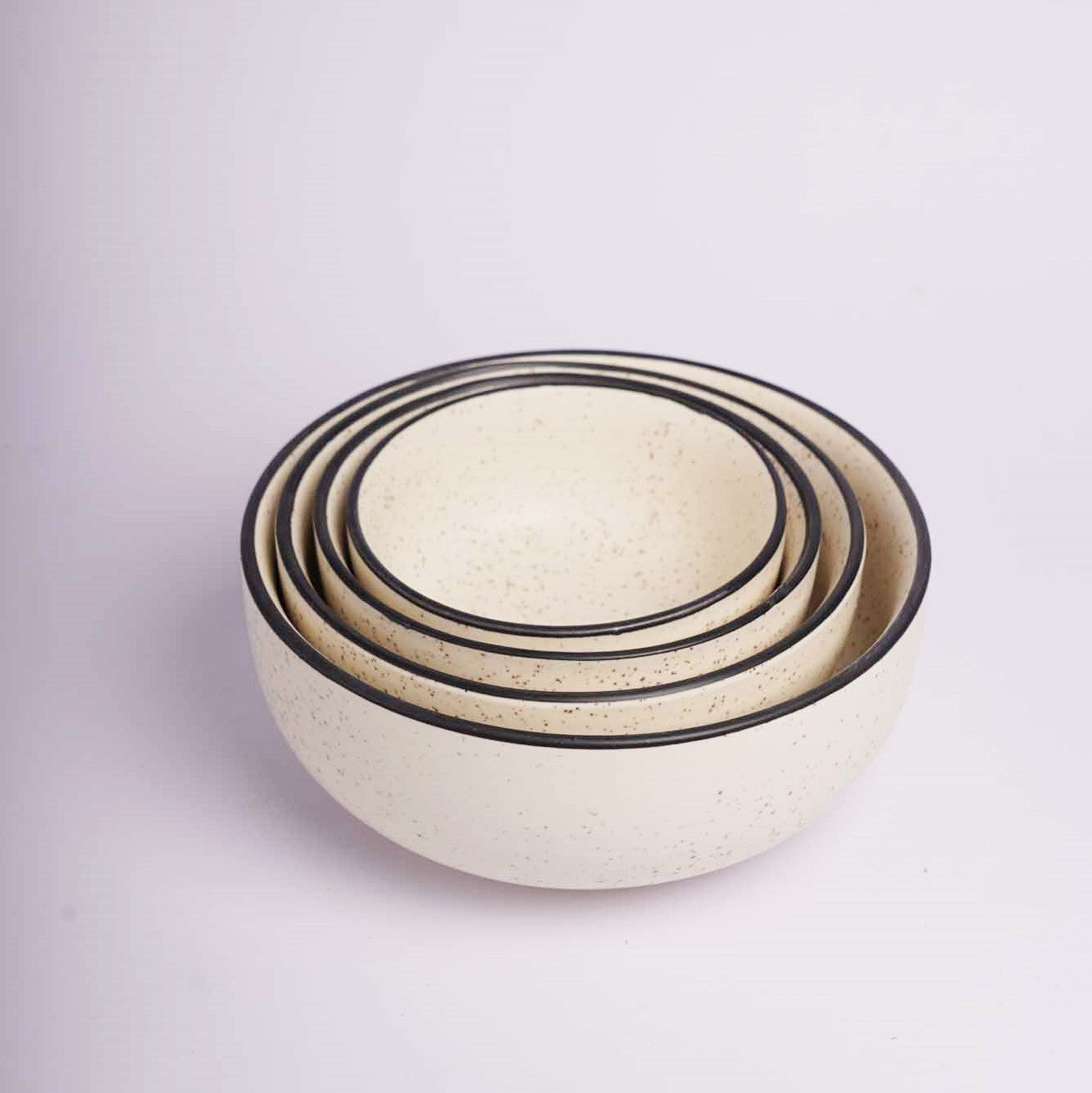 Ivory Matte Finished Serving Bowl Set - Set of 4