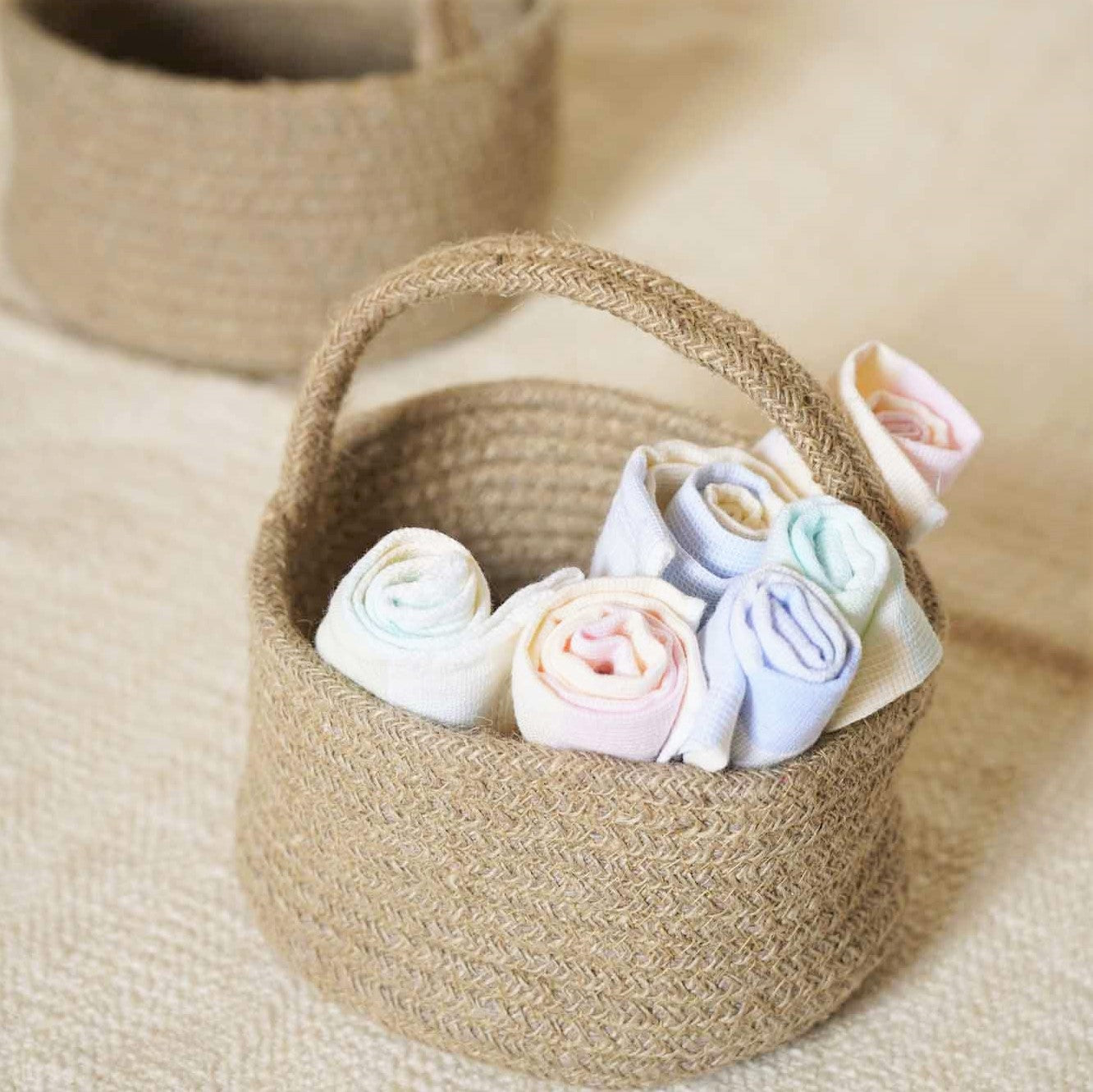 Jute Kitchen I Storage Basket - With Handles