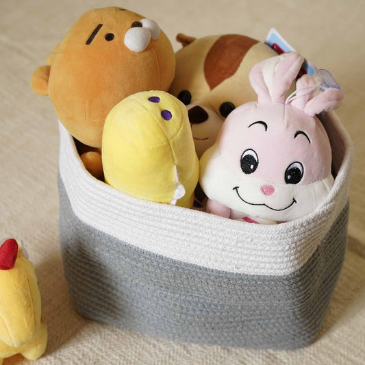 Jute Cotton Planter I Storage I Laundry Rectangular Basket