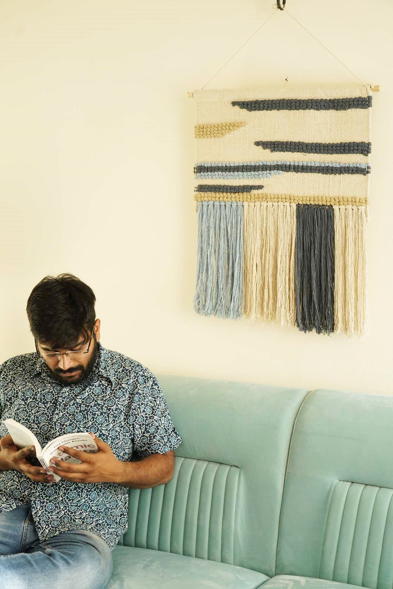 Sky Meets Shore Handwoven Wall Hanging