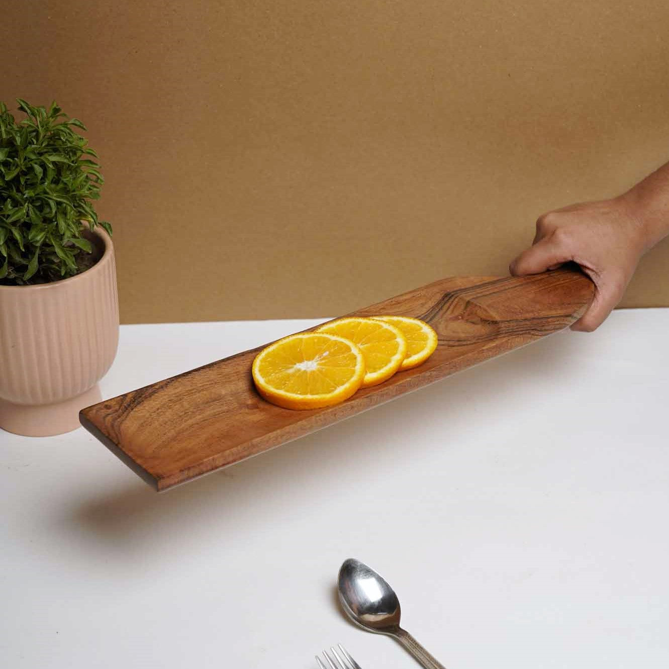 Rectangular Curvy Cheeseboard I chopping Board I Serving Platter – Acacia Wood