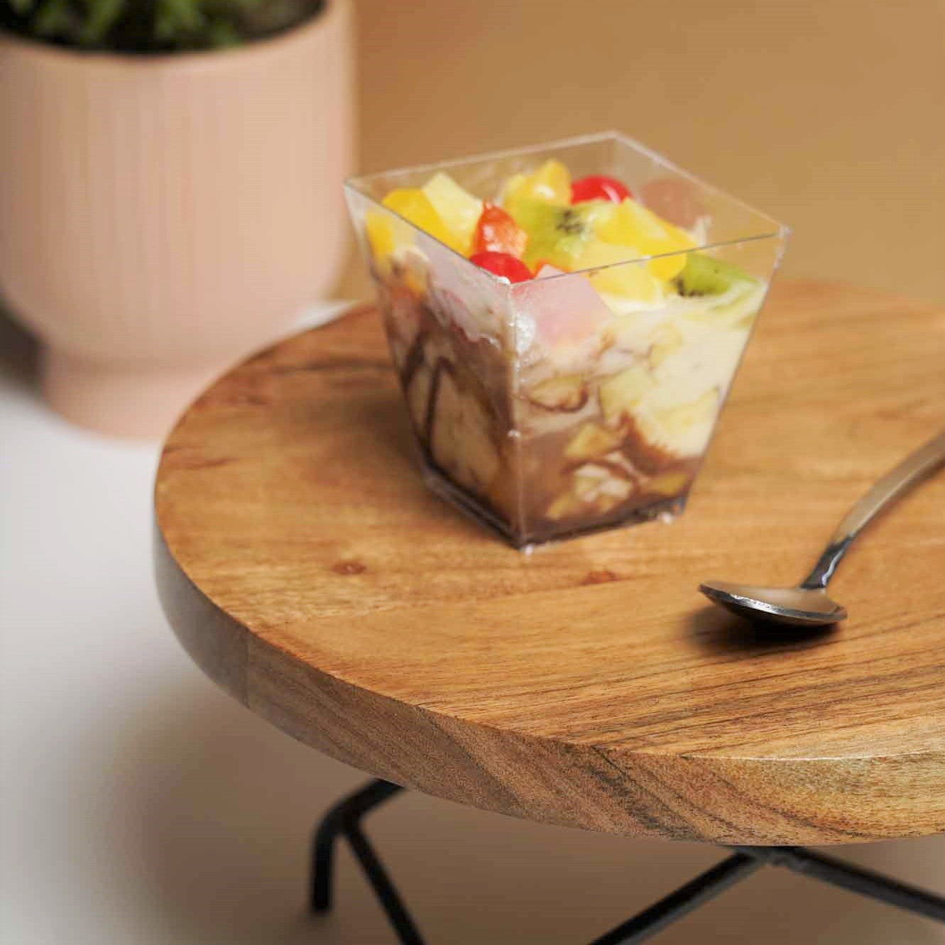 Cake Stand with Movable Iron Stand - Acacia Wood