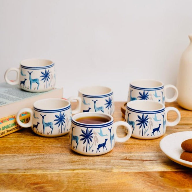 Alive Deer Tea Cups - set of 6